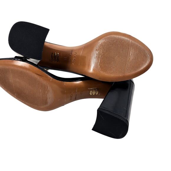 Maje 120FEVERLOW Medium Heel Shoes with Gold-Tone Chain Size French 41/US 10.5 - Picture 4 of 6